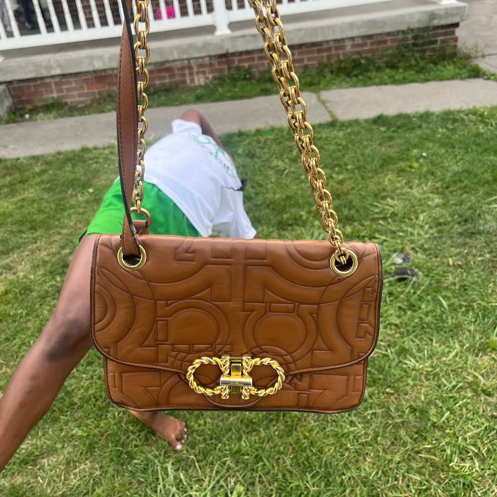 Brown Ferragamo Shoulder Bag